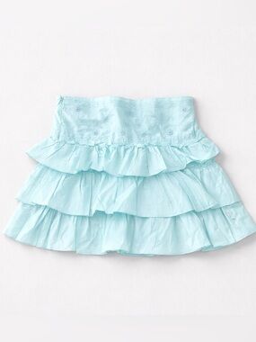 Light Blue Tiered Ruffle Skirt | Approx. 3T–4T